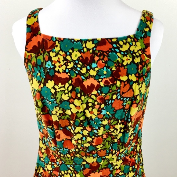 Vintage 90s Anthropologie S Velveteen sheath dress - Picture 7 of 8